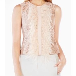 BCBG Meg Feather Top Size XXS
